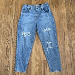 Levi’s Silvertab Women's High Waisted Mom Denim Blue Jeans Size 31 Distressed